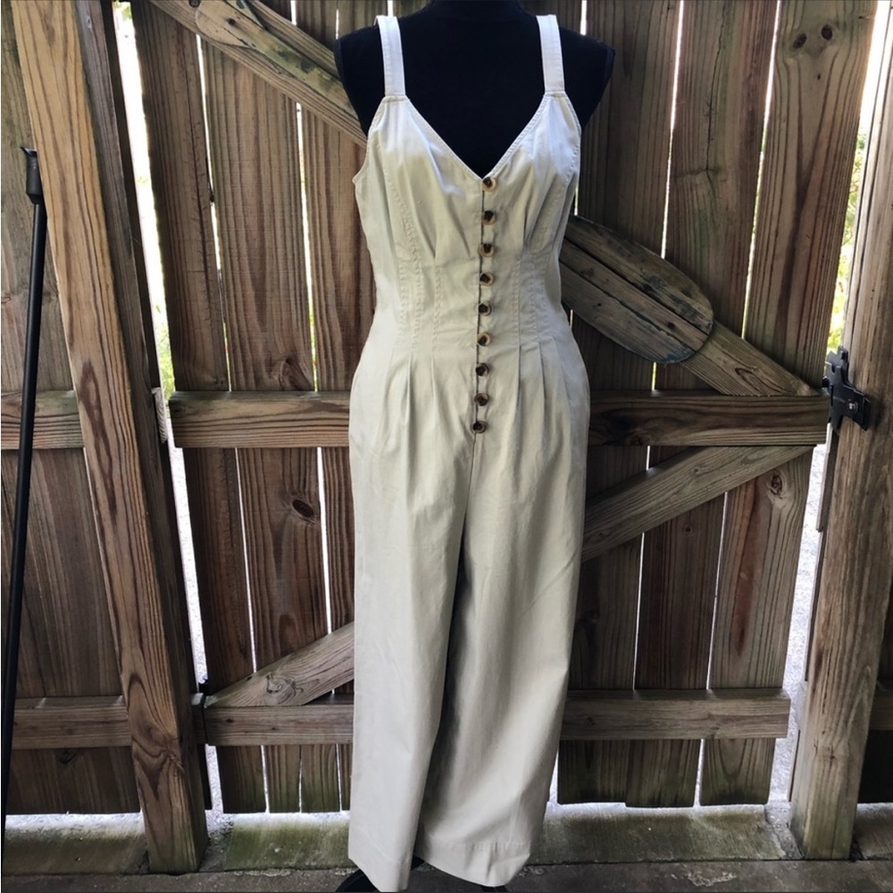 New Universal Thread Pickled Gray Sleeveless Mid Ride Wide Leg Jumper Size 8
